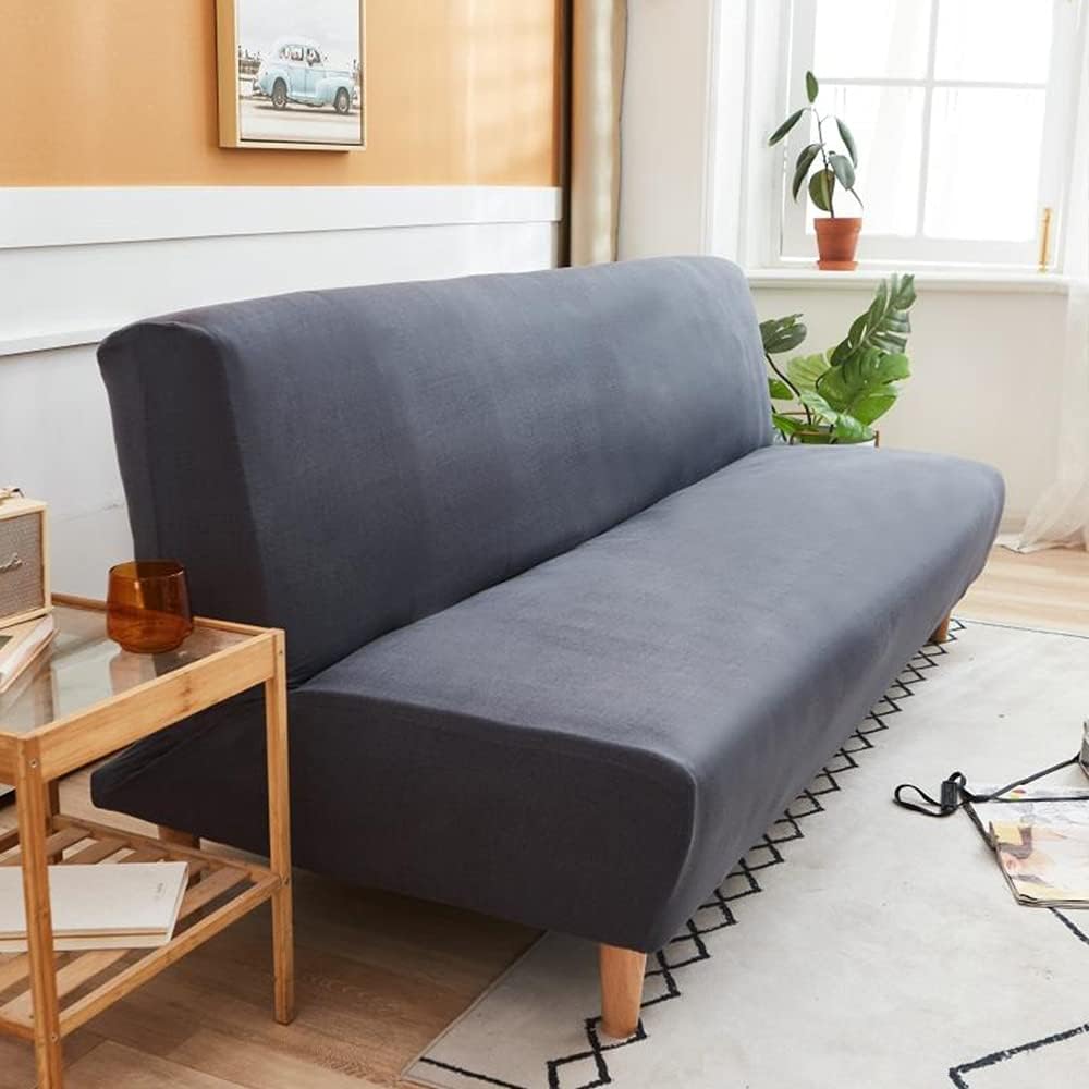 CHNSHOME Sofabezug ohne armlehnen Stretch Armlose sofaüberwurf Sofahusse Ohne Armlehne 3 sitzer Sofa