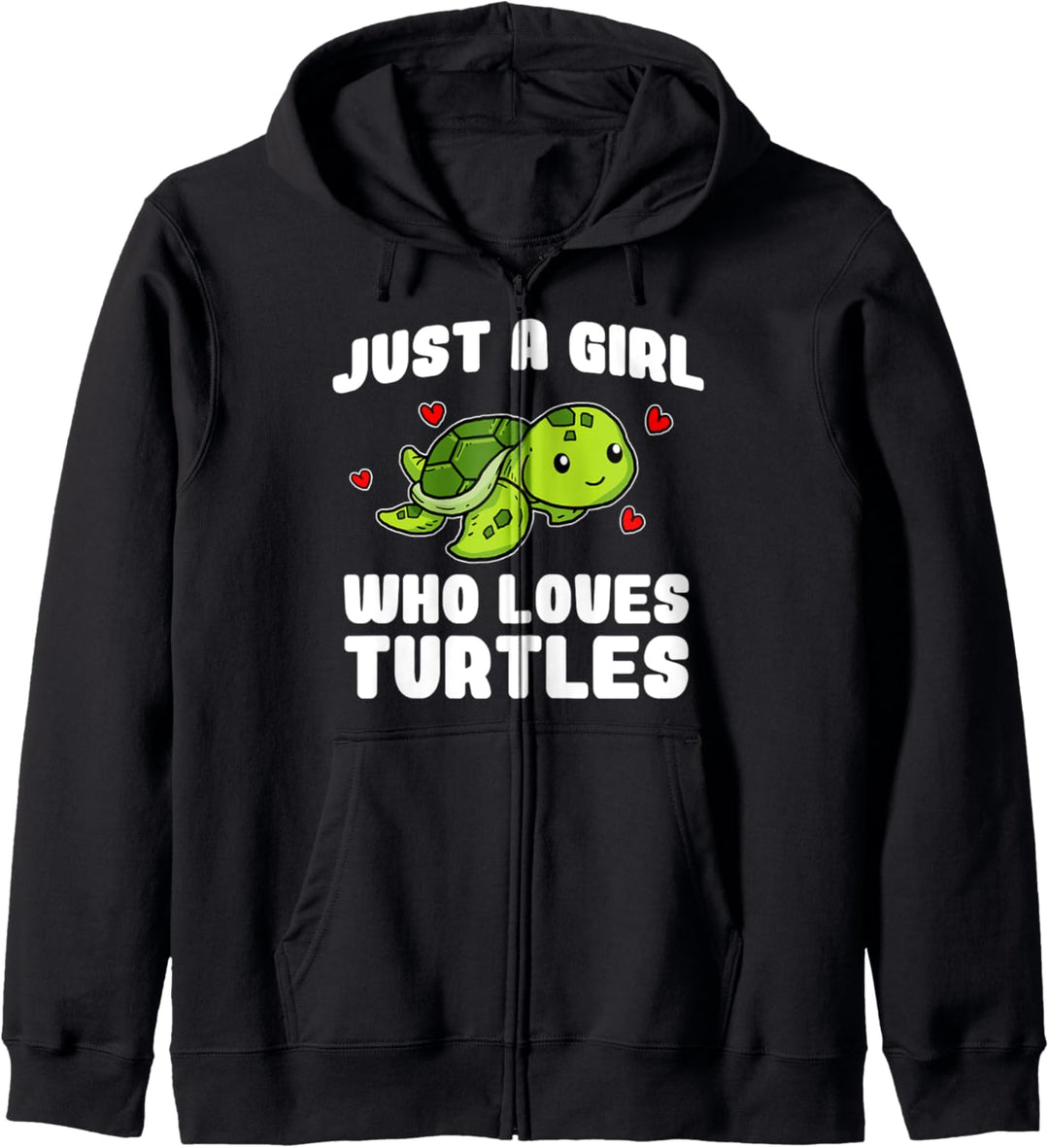 Just A Girl Who Loves Turtles Lustiges Schildkröten Kostüm Kapuzenjacke
