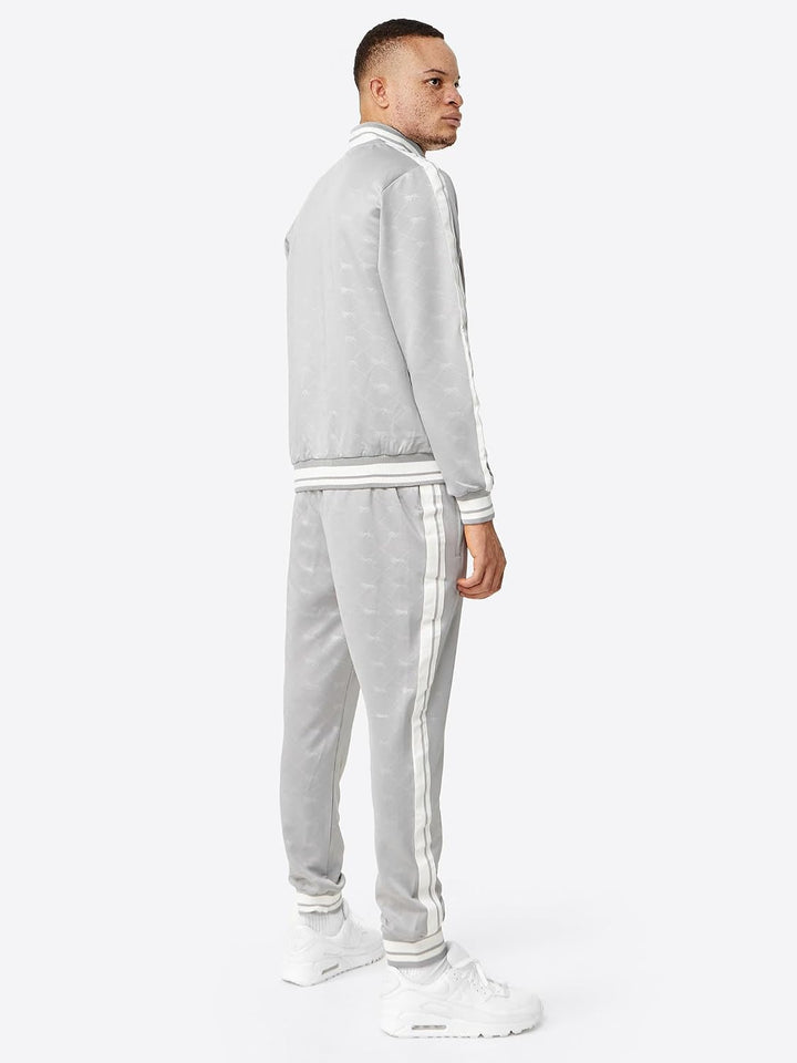 Lonsdale ASHWELL Herren Trainingsanzug schmale Passform S Grey/White, S Grey/White