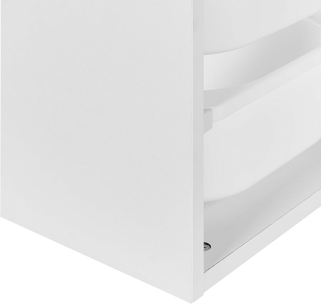 Beliani Originelles Wandregal mit 6 Boxen und Schubladen Kinderzimmer Spanplatte Kunststoff Weiss To