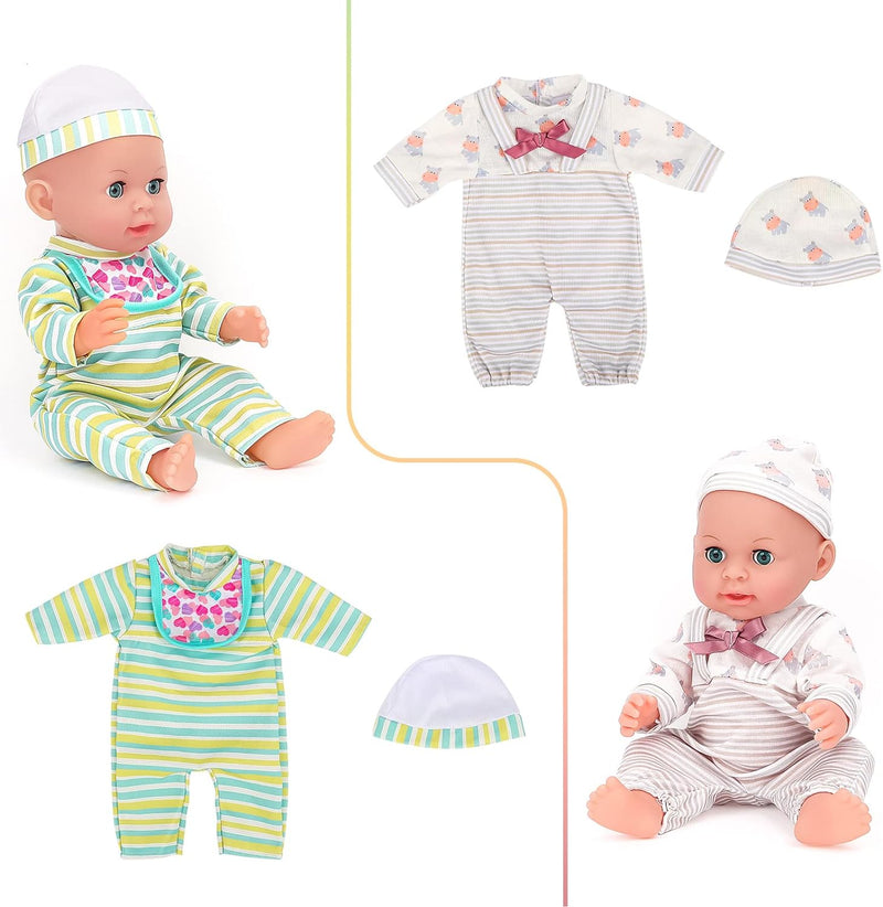 deAO 6 Puppenkleider Set, Puppenkleidung Outfits für 30 cm 33CM 35CM 36CM Neugeborene Babypuppen Jun