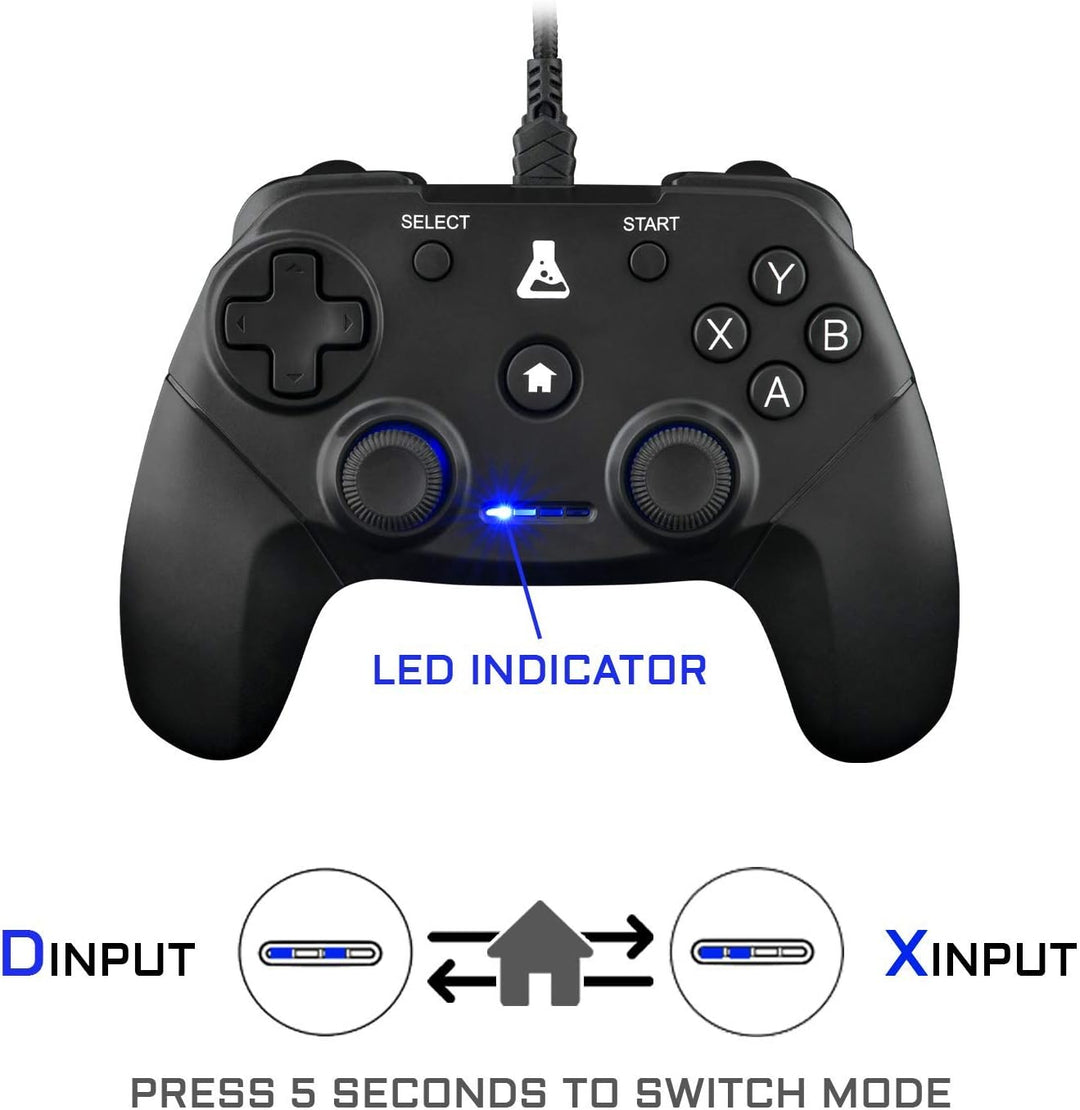 THE G-LAB K-Pad THORIUM - Gaming-Controller PC & PS3 USB mit integrierter Vibration, Gamepad-Game-Co