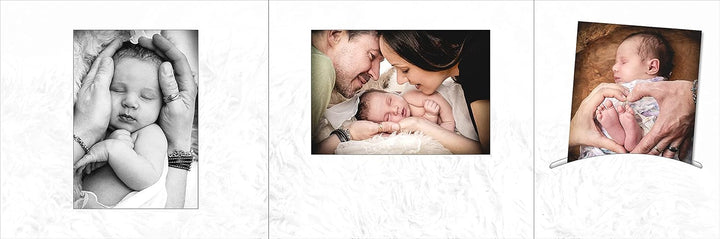 25 Stk. Portraitmappe 3-teilig für 13x18 Fotos &amp; CD im Design Baby Fotomappe Leporello für Studio, K