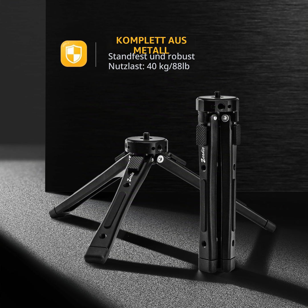 Zeadio Kamerastativ-Auflage, 2,4-6,6 Zoll (6,1-16,8 cm) höhenverstellbare Stativhalterung mit 360-Gr