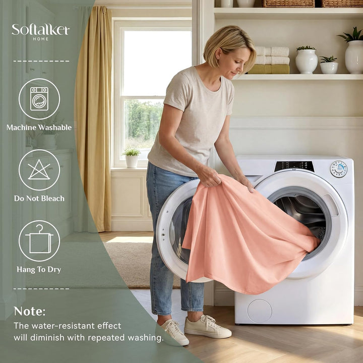 Softalker Rechteckige Tischdecke, wasserdicht und schmutzabweisend, knitterfrei, waschbar, 210 g/m²,