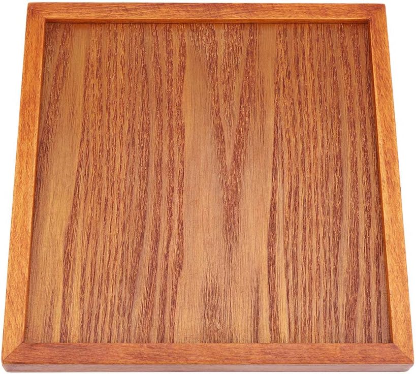 Teetablett aus Holz, Eleganter Servierteller aus Massivem Holz für Tee, Kaffee, Sushi, Snacks, für Z