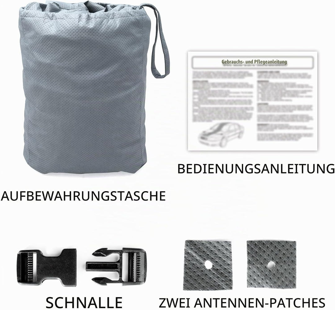 Leader Accessories Premium Autoabdeckung 5-lagig wasserdicht Ganzgarage wetterfest Autoabdeckplane U