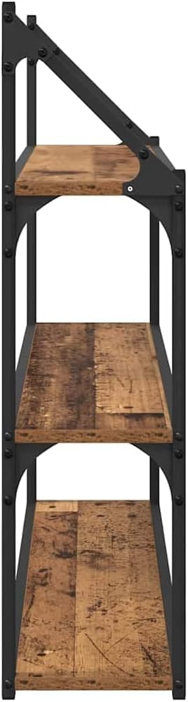 vidaXL Wandregal mit Regal Altholz 80 x 21 x 78,5 cm Holzwerkstoff, Moderne, rechteckige Wandregale,
