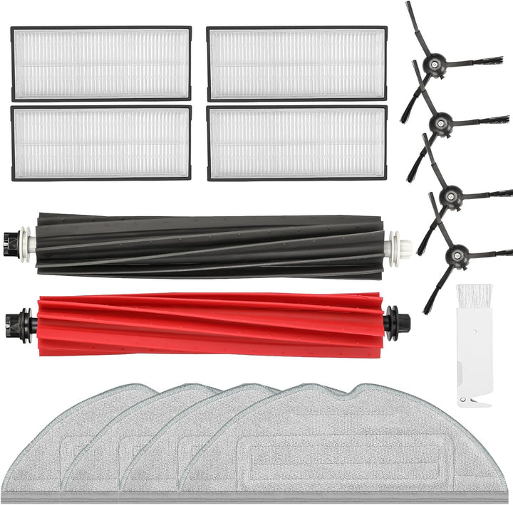 15 Stück Zubehör für Roborock S8 / S8+ Saugroboter mit 2 Hauptbürste (DuoRoller Bürste), 4 Wischtüch