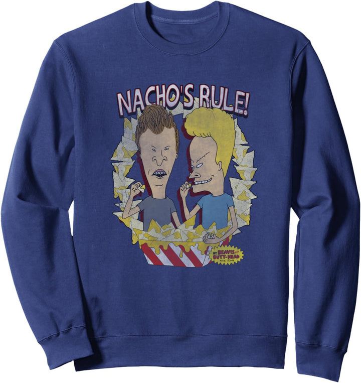 Beavis and Butt-Head Nachos Rule Portrait Sweatshirt