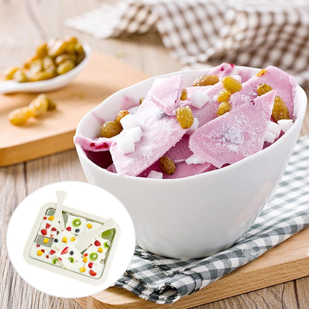 Eisplatte Eis Rolls zum Eis Machen DIY, Eisplatte zum eis machen, Rolled Ice Cream Maker, mit 2 Spat