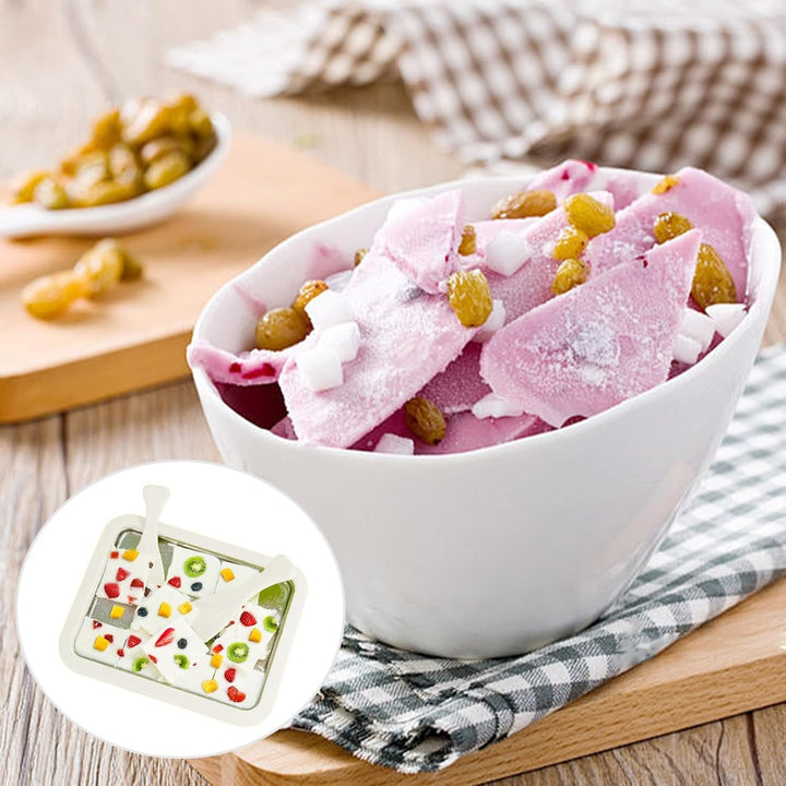 Eisplatte Eis Rolls zum Eis Machen DIY, Eisplatte zum eis machen, Rolled Ice Cream Maker, mit 2 Spat