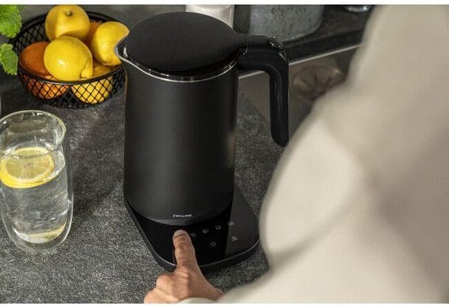 ZWILLING ENFINIGY Wasserkocher Pro mit 6 Temperatureinstellungen, Warmhaltefunktion, Edelstahl-Behäl