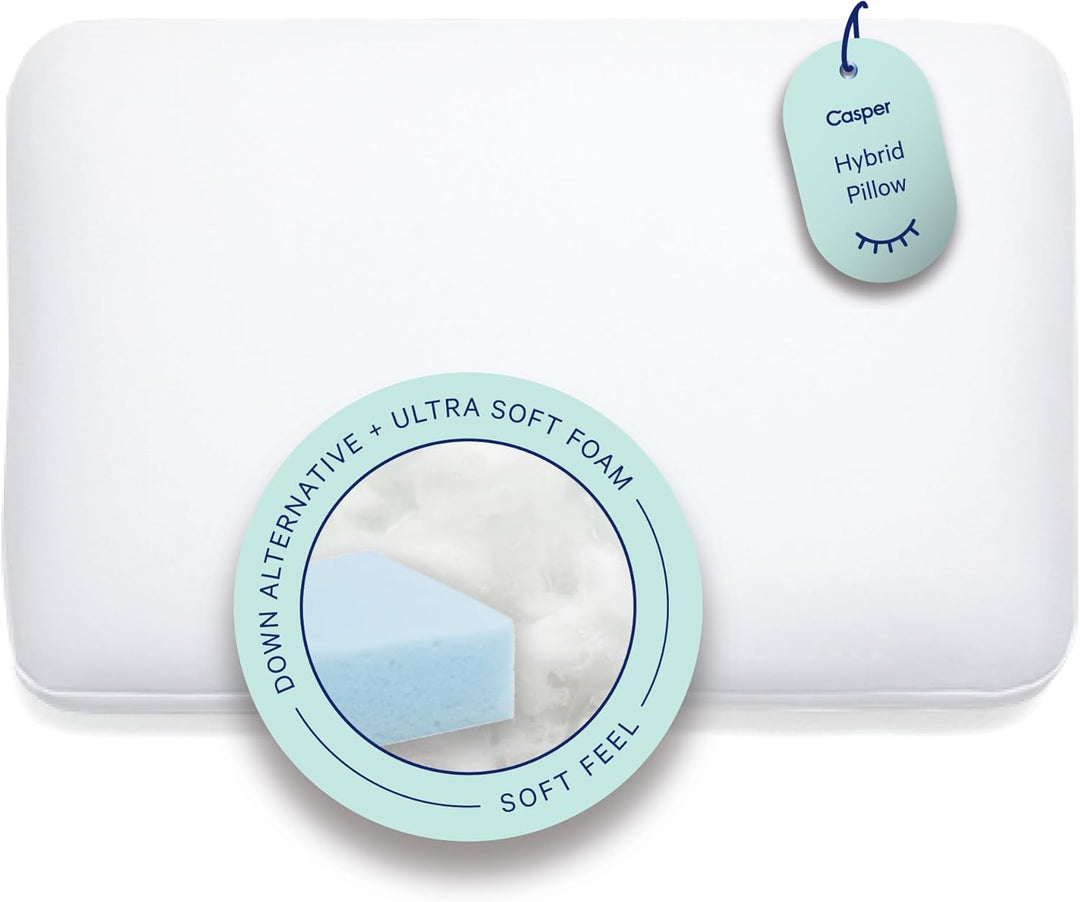 Casper Sleep Hybrid Kissen, Standard, Weiss Weiss Standard, Weiss Standard