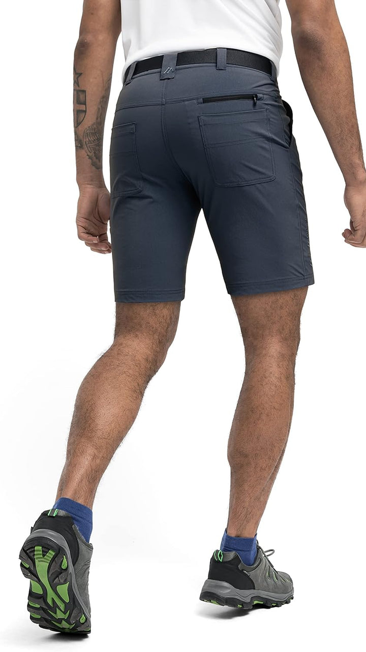 Maier Sports Herren Wanderhose Nil Short M, kurze Outdoor-Hose mit Gürtel, 5 Taschen bieten viel Sta