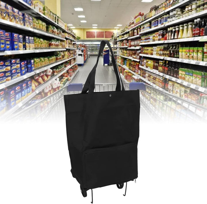 Einkaufstasche, 2 in 1 Einkaufstasche mit Rollen Faltbar, Faltbare Einkaufstrolley Tasche, Multifunk