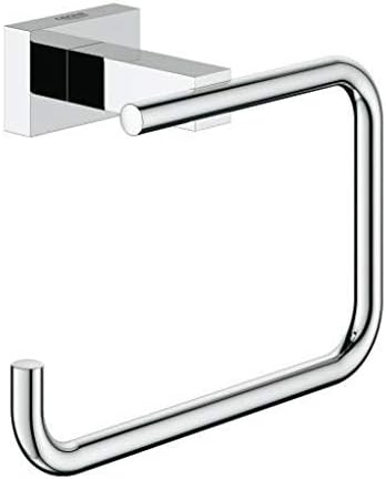 GROHE Essentials Cube - WC-Set 3 in 1 (Pflegeleichte Chromoberfläche, Material aus Glas und Metall,