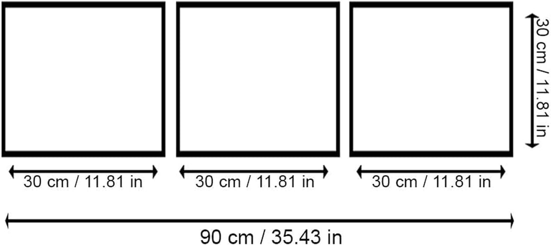 Feeby. Leinwandbild, Bilder, Wand Bild - 3 Teile - Panoramabild, Wandbilder, Kunstdruck 90x30 cm, GÄ