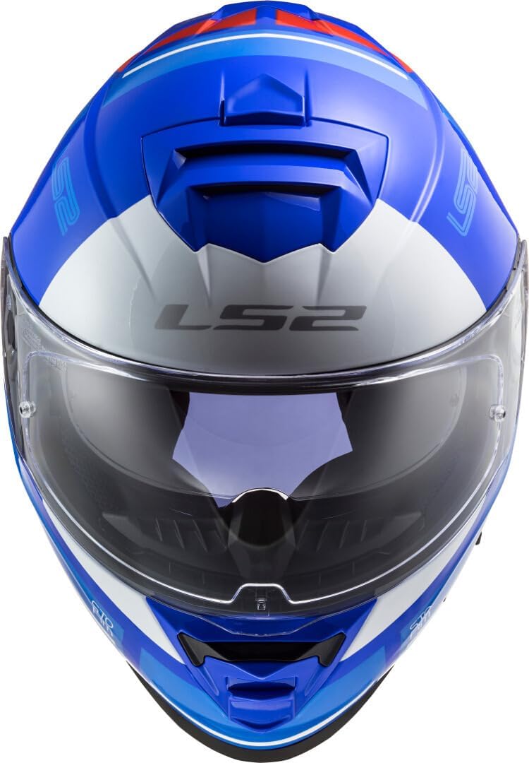 LS2 Unisex Storm Slant Motorradhelm, XS rot / blau