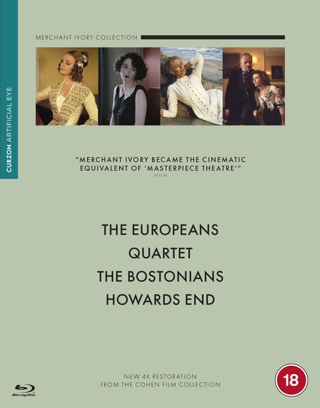 Merchant Ivory Boxset BD (The Europeans / Quartet / The Bostonians / Howard's End) [Blu-ray] [2020],