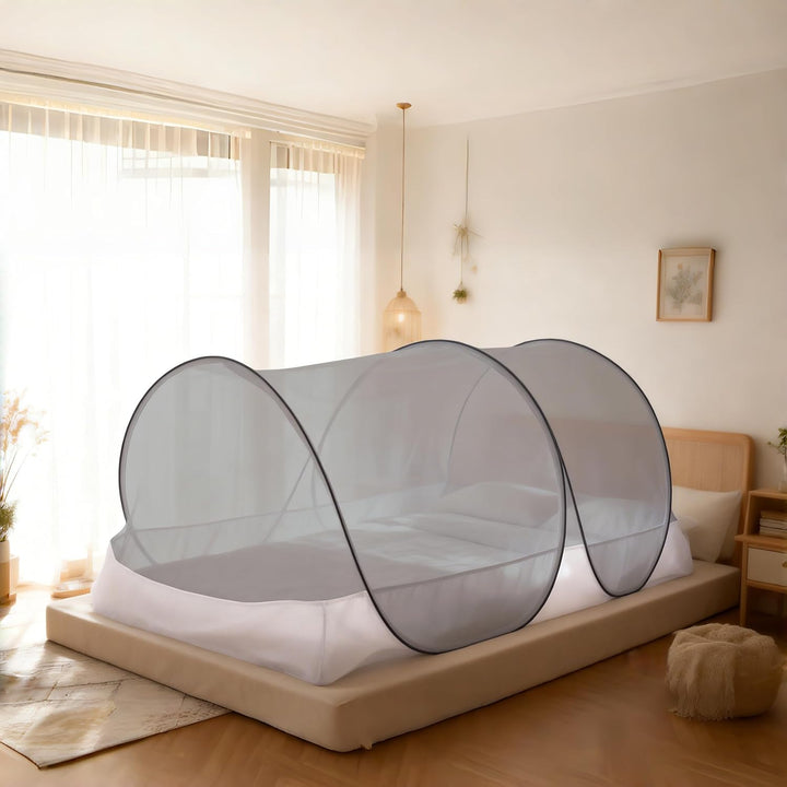 grau Moskitonetz, Bett 200x100x73cm moskitonet z moskitonetz pop up Reise moskitonetz, Geeignet für