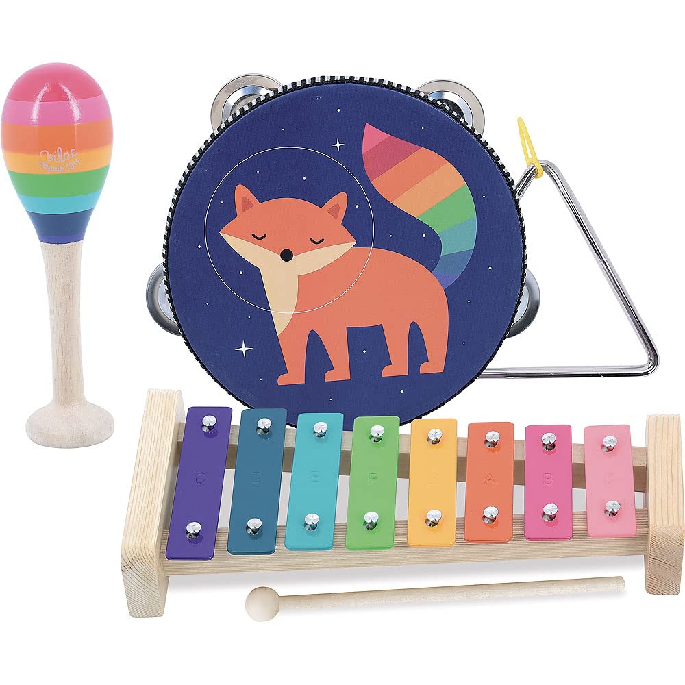 Vilac - Andy Westface, 7409, Regenbogen-Musikset, Mehrfarbig,