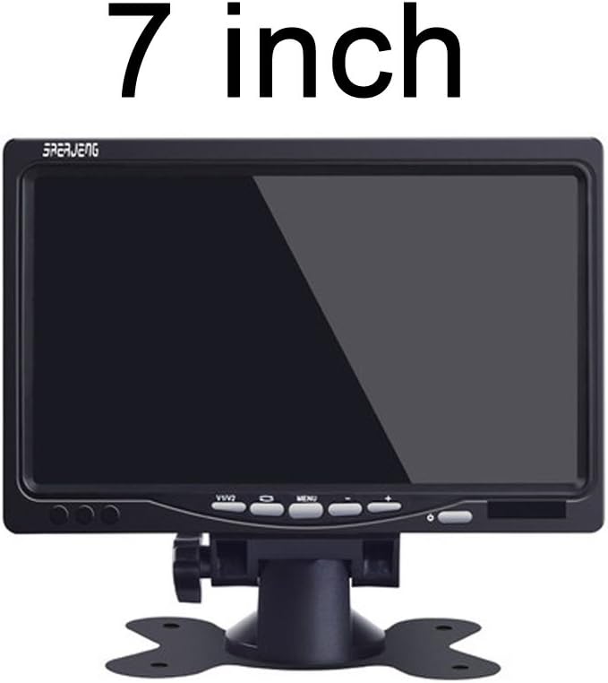 7'' Zoll TFT LCD HD Auto Monitor Rückfahrkamera Parkmonitor mit 2 Videoeingängen für Rückfahrkamera