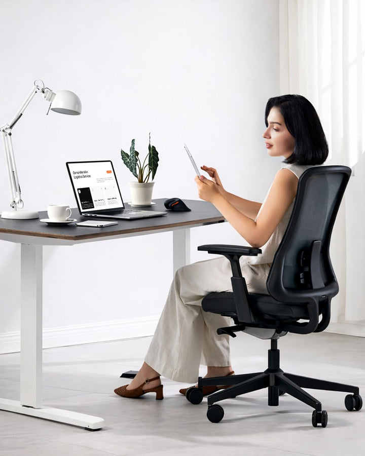 ProtoArc Ergonomischer Bürostuhl - Nylon Atmungsaktives Mesh Bürostuhl, Lendenwirbelstütze, Verstell