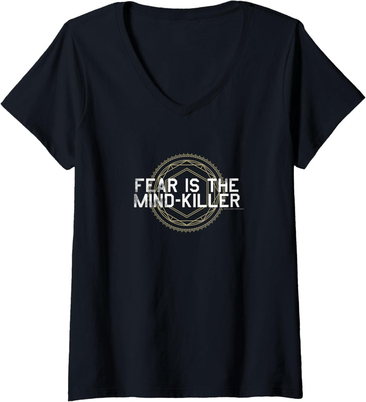 Dune (2021) – Fear is the Mind Killer – Shai-Hulud T-Shirt mit V-Ausschnitt