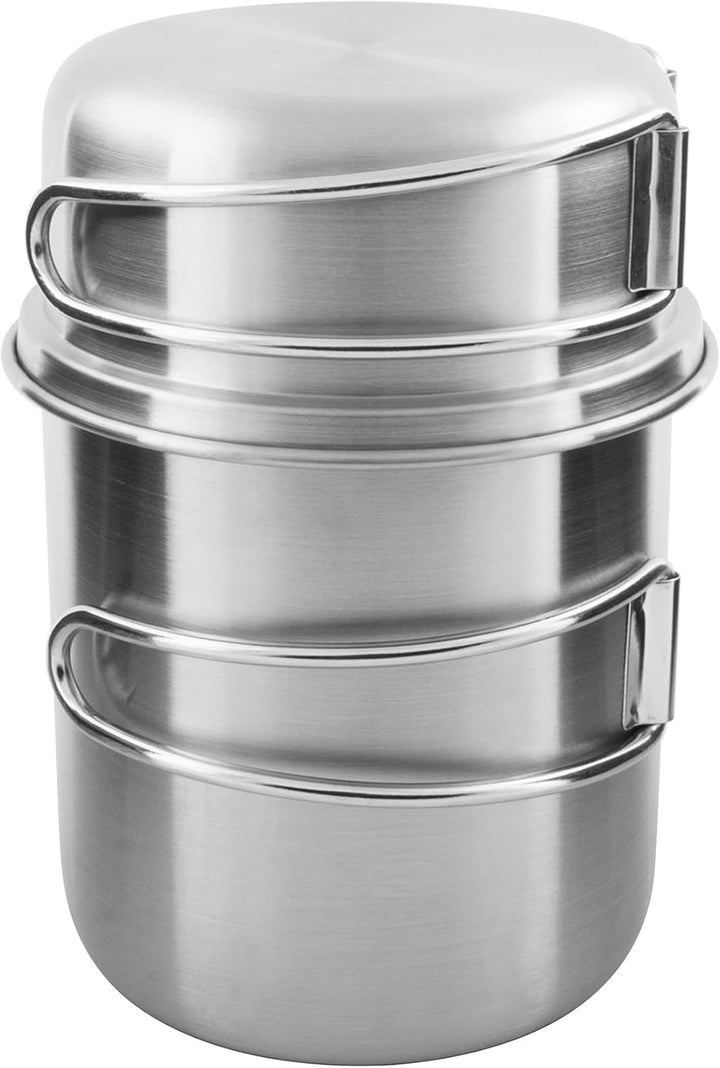 Tatonka Handle Mug Set (500/600 / 850 ml) – Becherset aus rostfreiem Edelstahl bestehend aus Tasse u