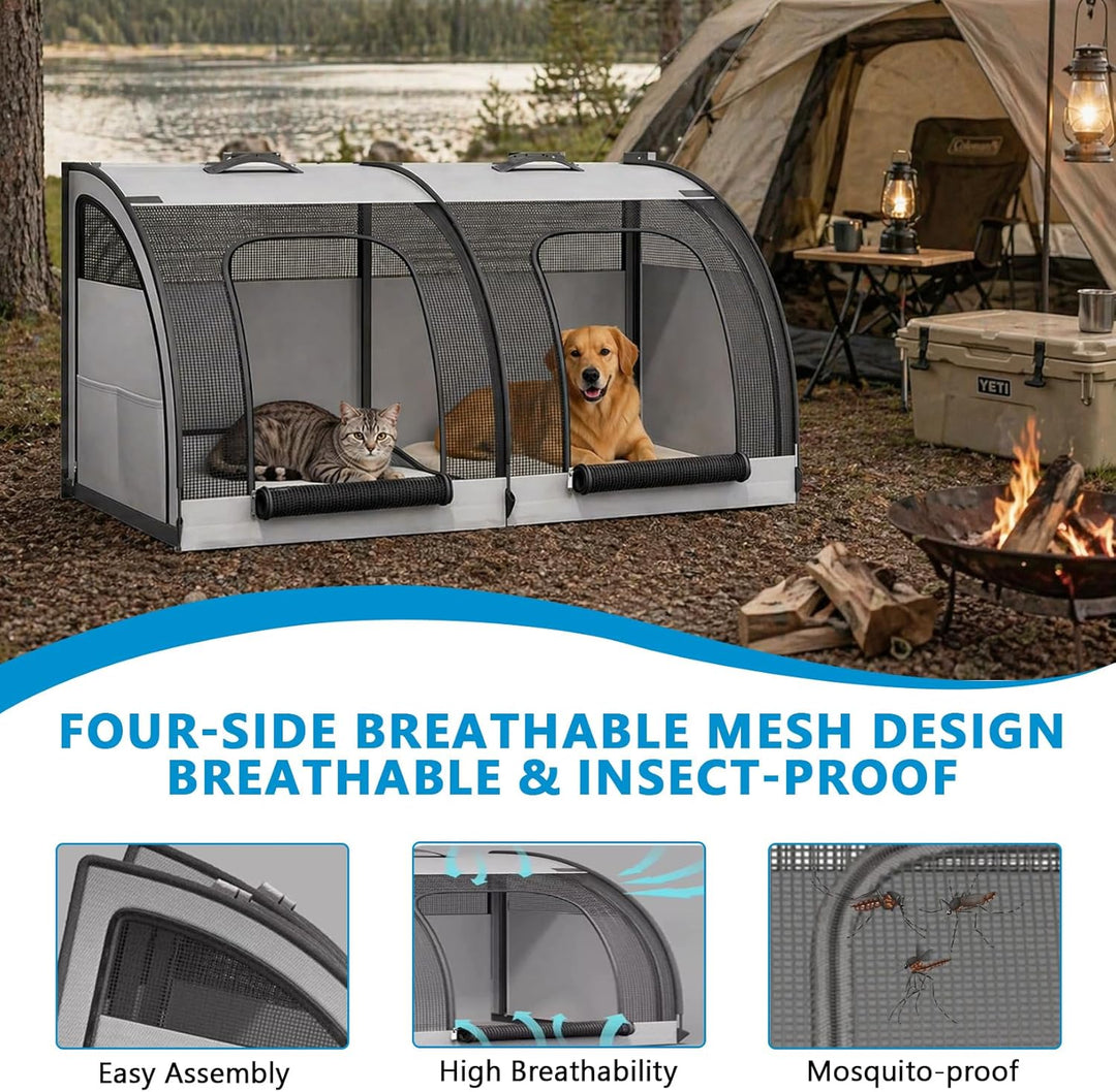 Flatbare Hundeautositz, Waschbares Katzentransportbox, Wasserdichter Hundetransportbox, Extra Stabil