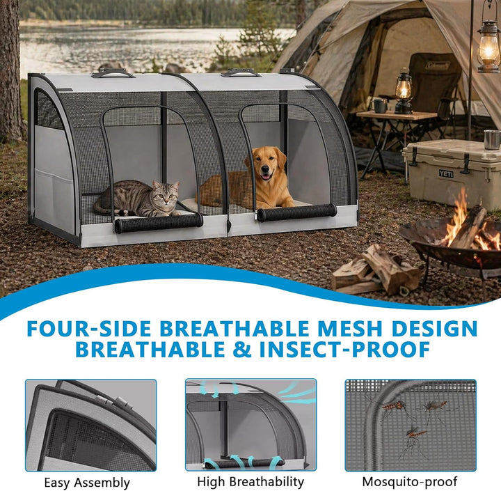 Flatbare Hundeautositz, Waschbares Katzentransportbox, Wasserdichter Hundetransportbox, Extra Stabil