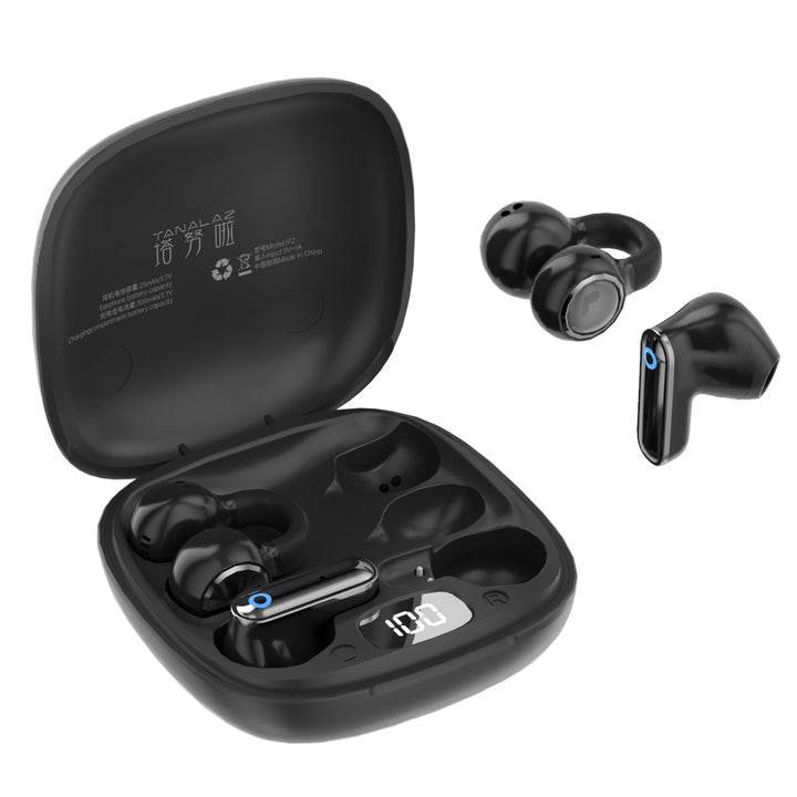 2-in-1 kabellose Ohrhörer-Set, Open-Ear Clip-On & Kurzschaft Halbin-Ear Ohrhörer-Kombo, Bluetooth 6.
