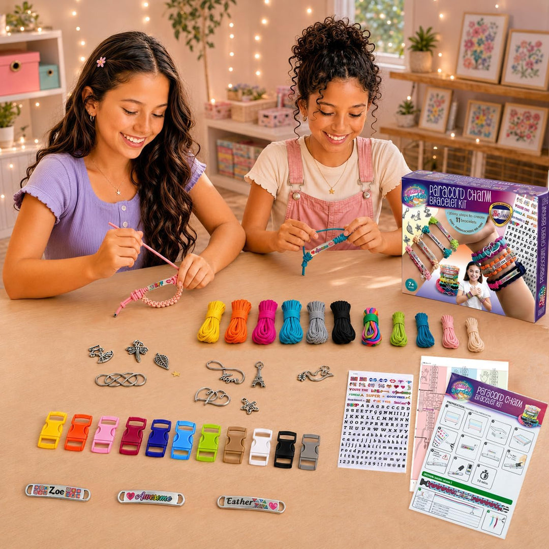 Personalisierte Charm Friendship Bracelet Making Kit: Beste Kinder im Alter von 7-14. Grosse Aktivit