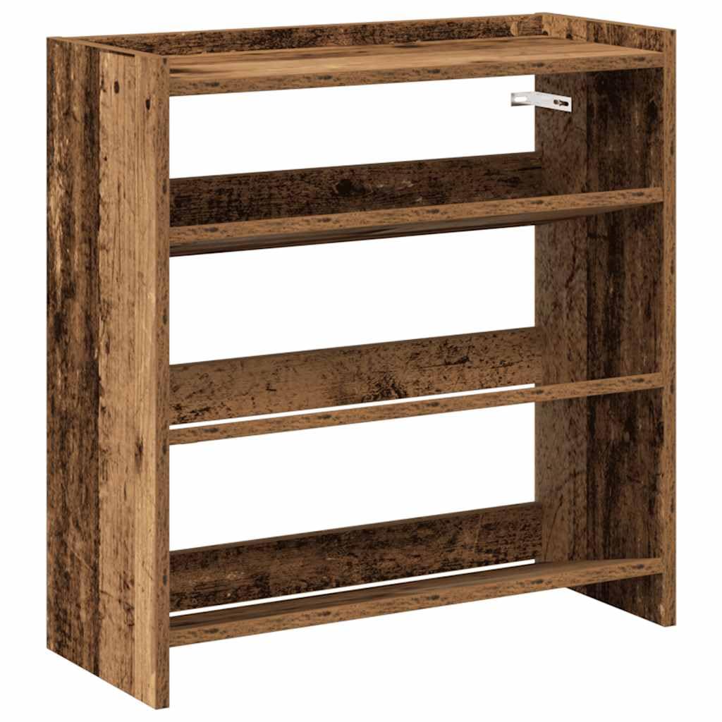 vidaXL Schuhregal Altholz-Optik 60x25x62 cm Holzwerkstoff, Schuhschrank, Schuhaufbewahrung, Schuhe O