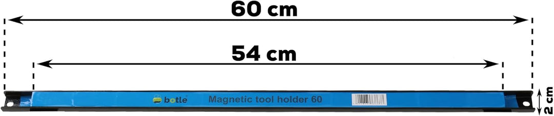 6 x Magnetleiste Werkzeug Metallstreifen Länge 60 cm Schwarz Werkzeughalter Starker Magnet, mit Befe