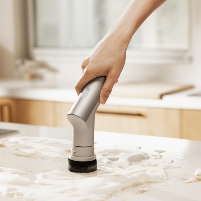 HOTO Elektrische Reinigungsbürste, Küchenbürsten, IPX7 wasserdichte, Kabellose Putzbürste für Bad, P