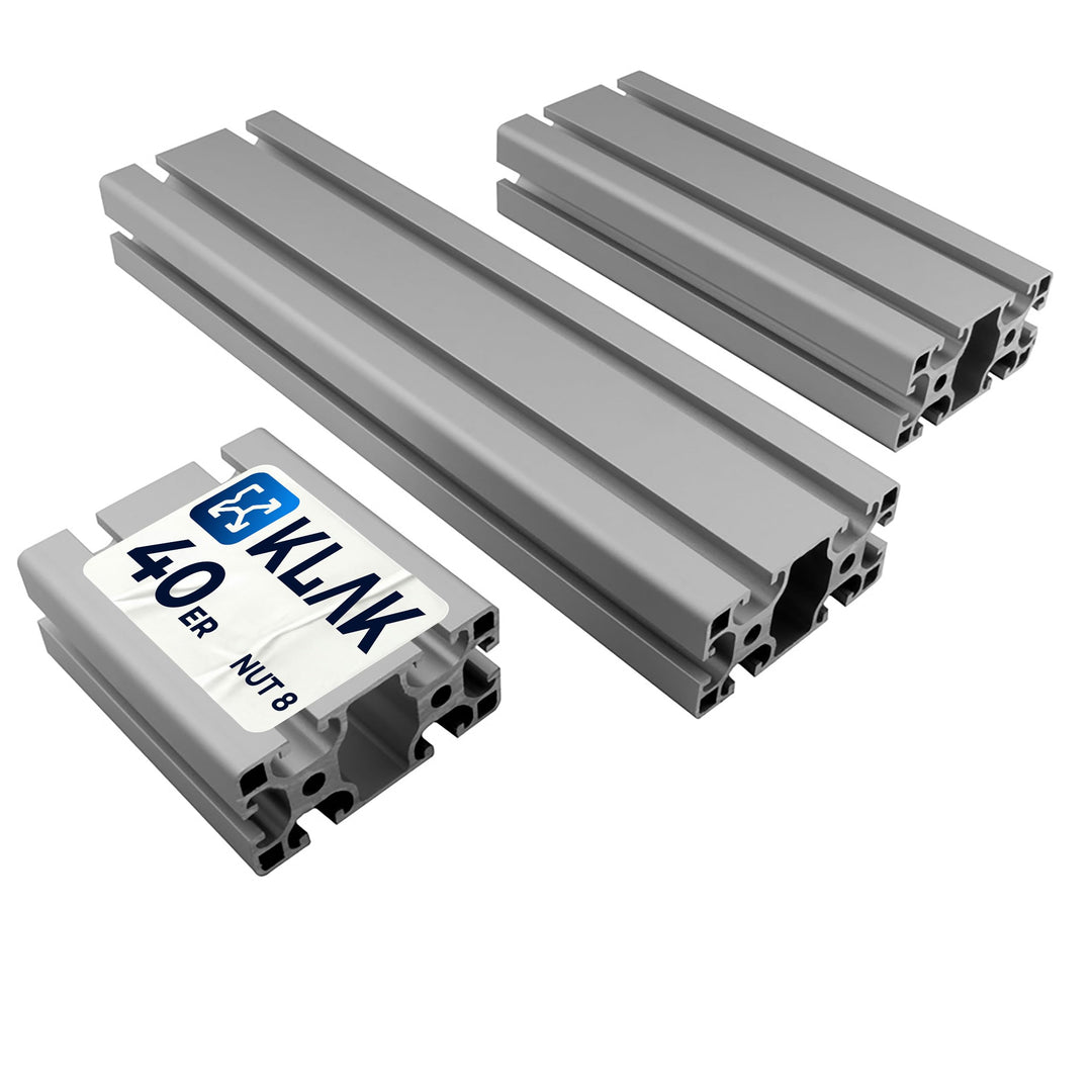 Alu Profil 40x80mm System-, Montage-, Konstruktionsprofil Nut 8 600mm, 600