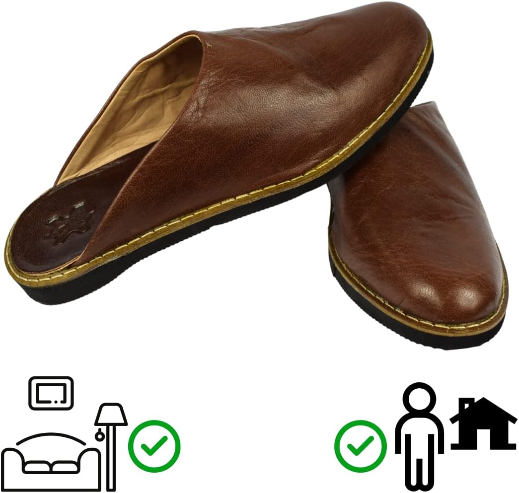 100% Leder Solide und Bequeme Hausschuhe für Damen und Herren für Zuhause oder Outdoor - Traditionel