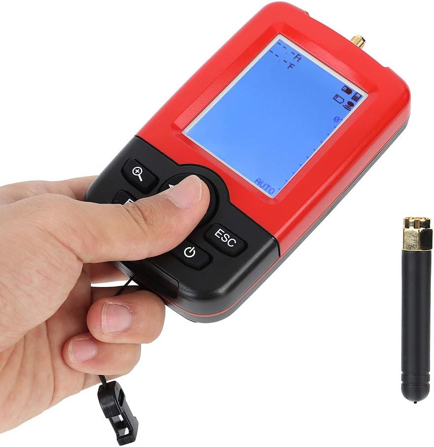 Tragbare Fish Finder Wireless Sonar Sensor Fischköder Echolot mit Wassertemperatur Tiefe Farbdisplay