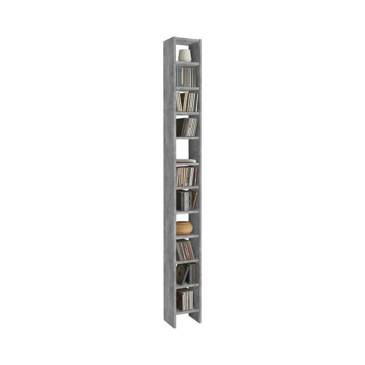 FMD Möbel Hallo 2 Regal, Holz, beton, 19.5 x 16.5 x 185 cm Grau, Grau