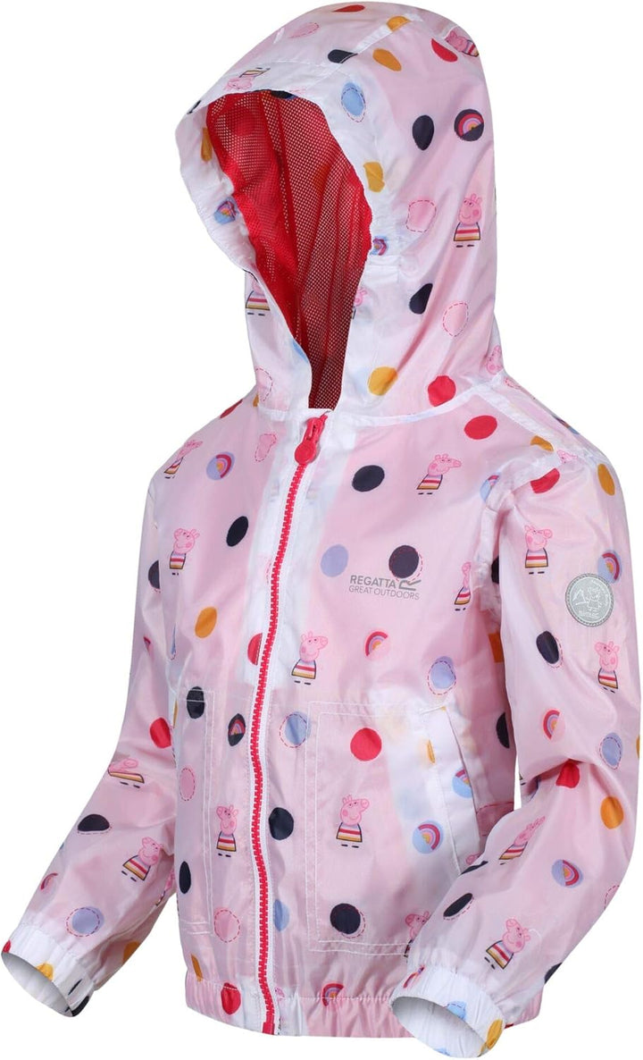 Regatta Unisex Kinder Muddy Puddle Jacket Outdoorjacke 6-12 Monate White Polka, 6-12 Monate White Po