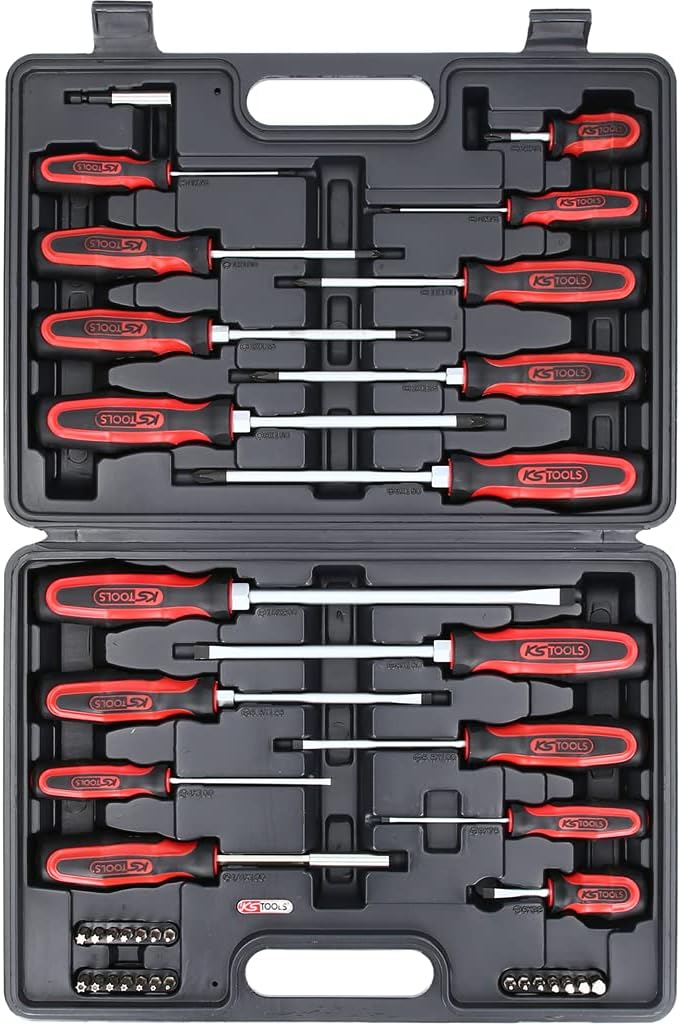 KS Tools 159.0100 ERGOTORQUEplus Schraubendreher- und Bit-Satz, 39-teilig