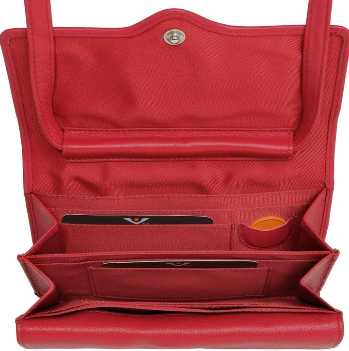 Voi Janice Clutch Tasche Leder 17 cm Rot, Rot