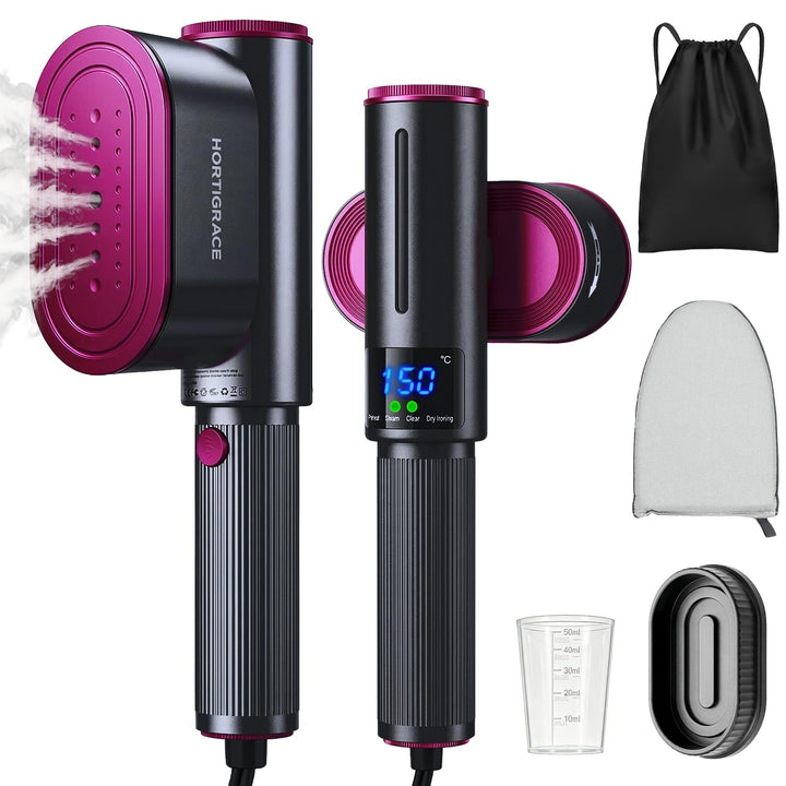 Dampfglätter, 1200W Steamer, Tragbarer & Handlicher Reisedampfglätter, 24 g/min Starke Dampfleistung