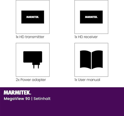 HDMI Extender LAN - Marmitek MegaView 90 - CAT 5e/6 Kabel oder Netzwerk (IP/LAN) - 1080p - 120m - Zu