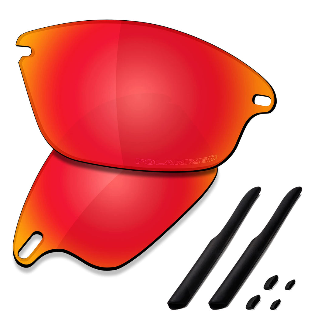 Saucer Premium Ersatzgläser für Oakley Fast Jacket OO9097 Sonnenbrillen High Definition - Fire Red P