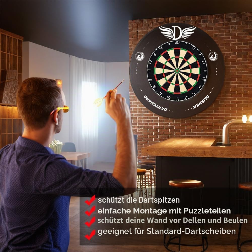 Dartscheibe Dart ZubehöR-Dart Surround Eva,Dartscheibe Schutzring FüR Verpasste WüRfe,Einfache Monta