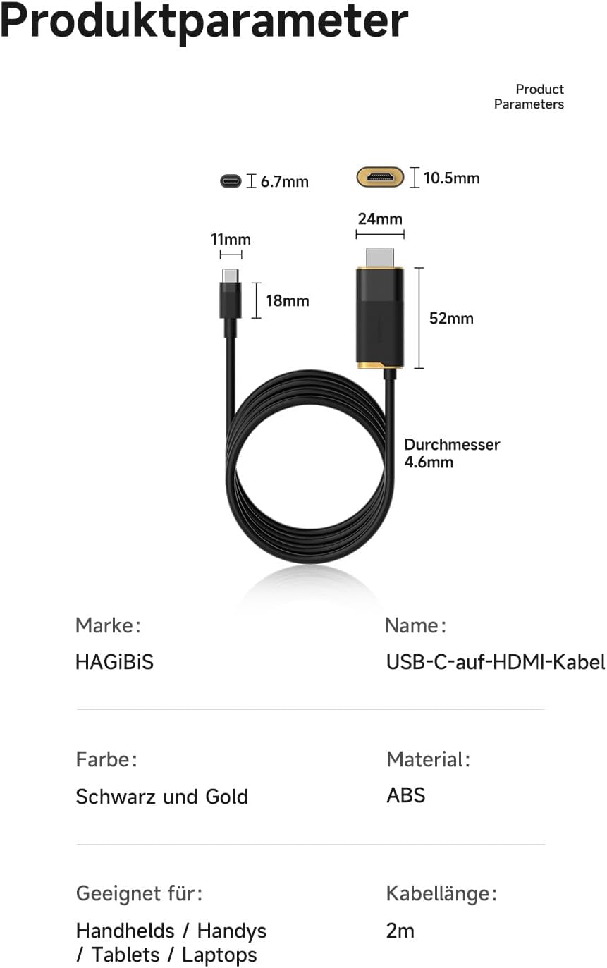 Hagibis Switch2 Dock für Nintendo Switch 1/2 & Switch OLED, USB-C-zu-HDMI-Kabeladapter mit 8K@60Hz,