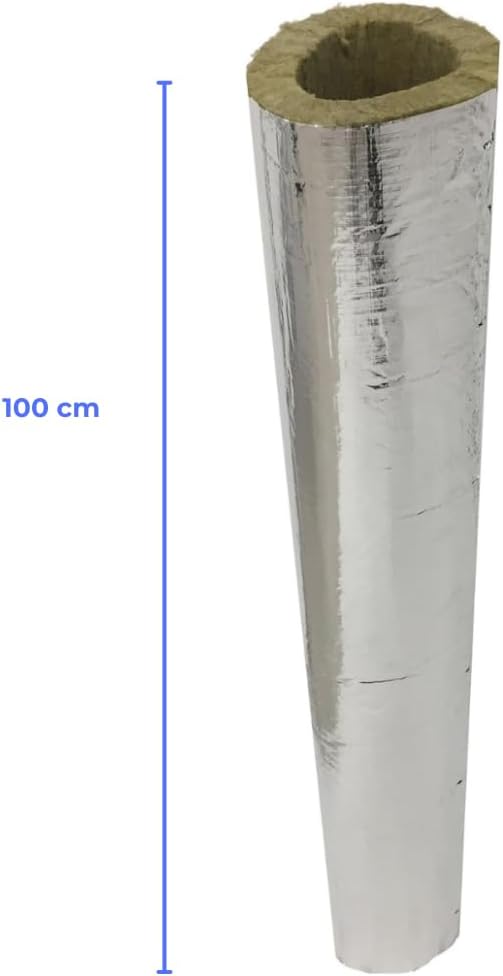 Rohrschale aus Steinwolle mit Aluminiumüberzug, Isolierung für Kaminrohre und Heizungen 150